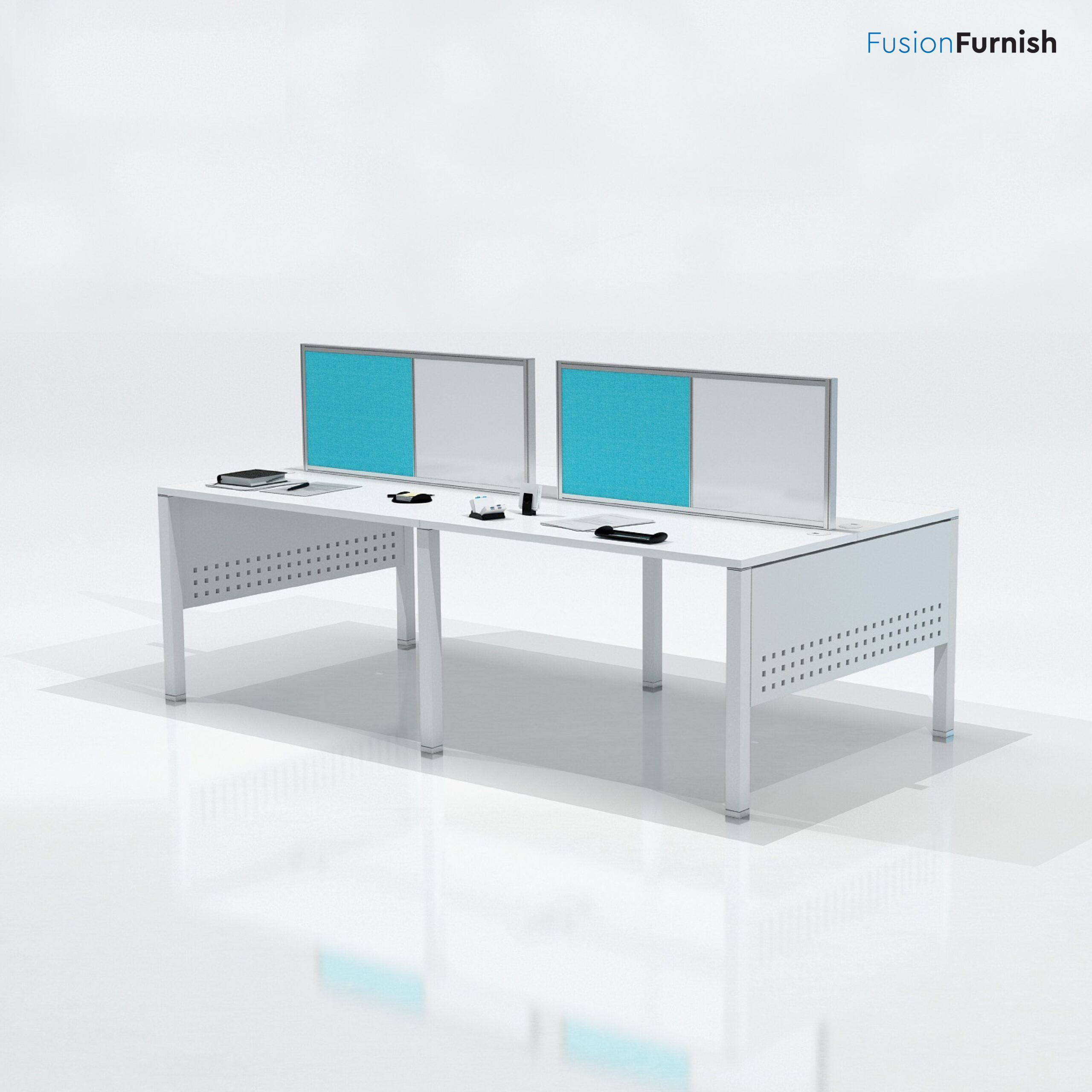 OD 01Contemporary workstations by Fusion Furnish are customizable and create a workspace great for individual and collaborative work.